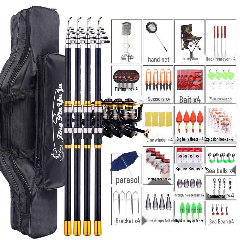 Ultra-Hard Sea Rod Set with Accessories for Long Cast Fishing