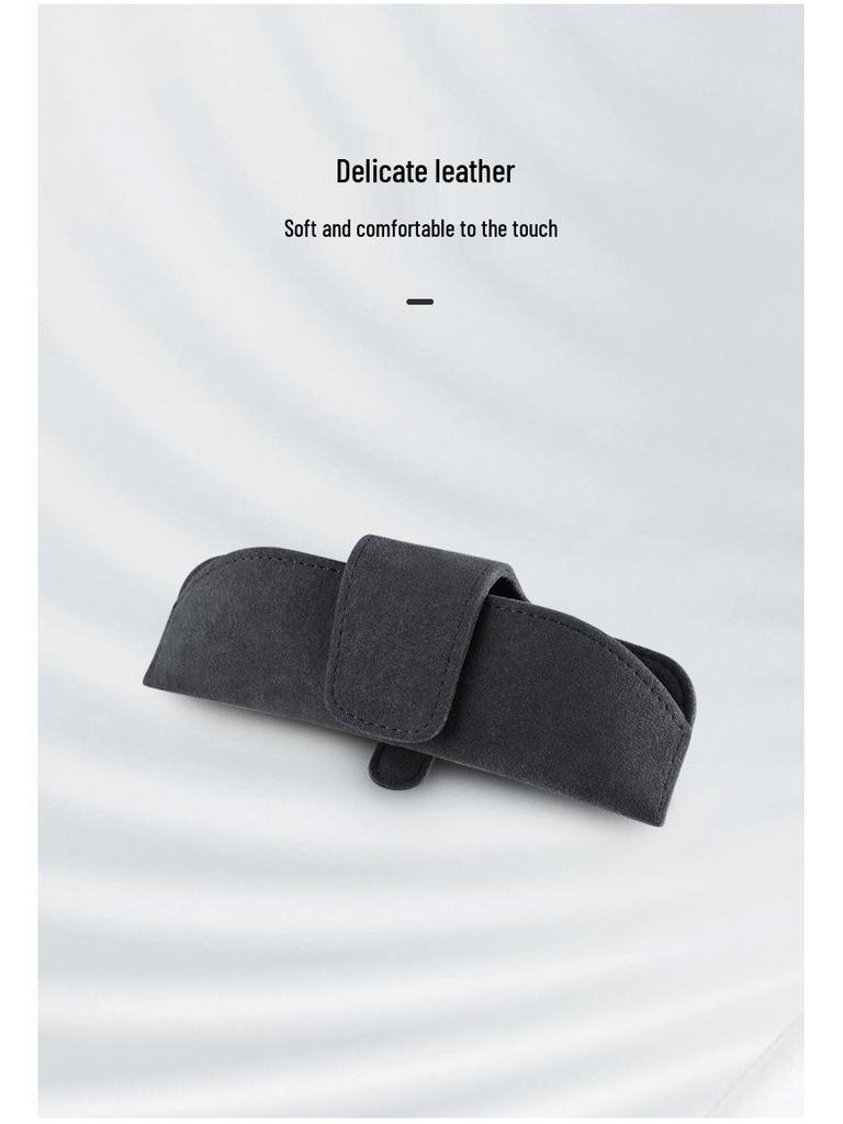 Car Sun Visor Suede Sunglasses Storage Box Clip