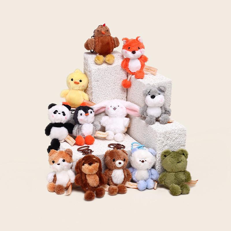 Penguin Rabbit Duck Bear Plush Animal Keychain Backpack Pendant Gift Decoration