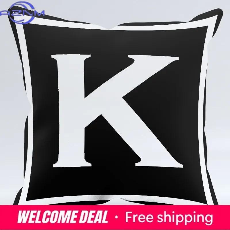 Simple Black And White Letter Printed Pillowcase Decorative Pillow Cushion Cover Suitable For Home Sofa Car Office Cushion