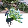Metal Peacock Lawn Decoration Rustproof Realistic Sculpture for Garden Yard Patio Stylish Outdoor Indoor Decor with Sturdy Stake