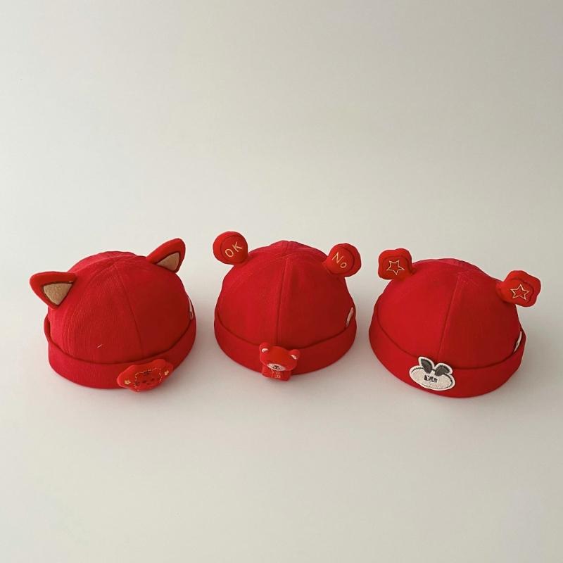 2023 Cute Hat Soft Baby Bonnet Cap Red Themed Hat Warm Hat Beanie Cap for Baby Toddler Newborn Kid Child Breathable Hat