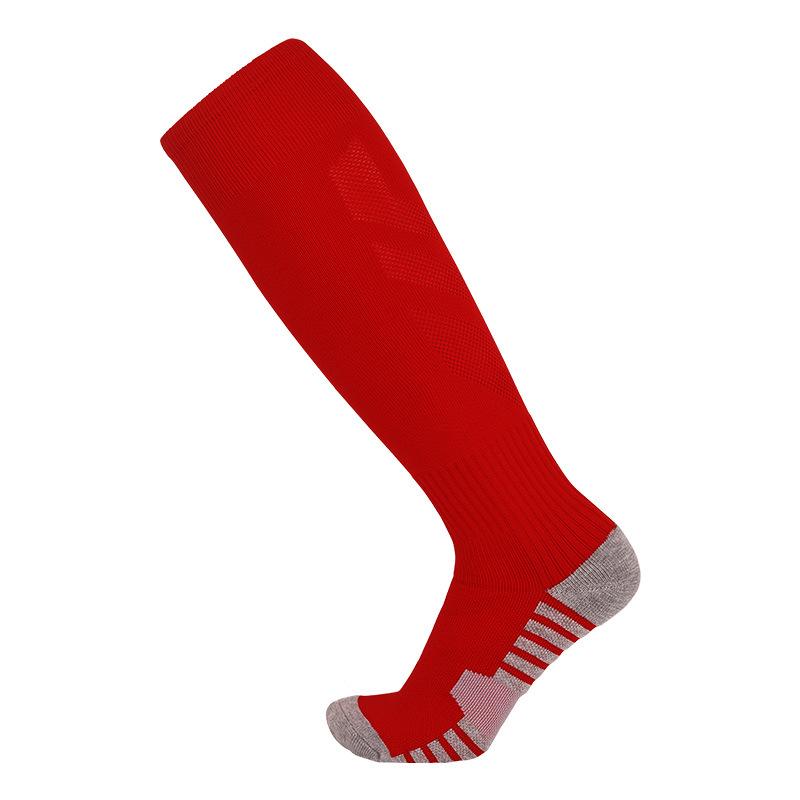

Children S Adult Football Socks Long Tube Men S Thick Non-Slip Towel Bottom Training Socks Breathable Sports Socks s size (suitable for shoe sizes 28-33) красный