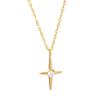 Banyan Tree S925 Silver Minimalist Diamond Cross Women's Fashion Necklace