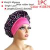 1 Stück Damen Satin Bonnet Elastisches breites Band Nachtschlafmütze Haarausfall-Abdeckung Kopfwickel Lockiges Federndes Haar Schönheit Chemo Cap Pflege
