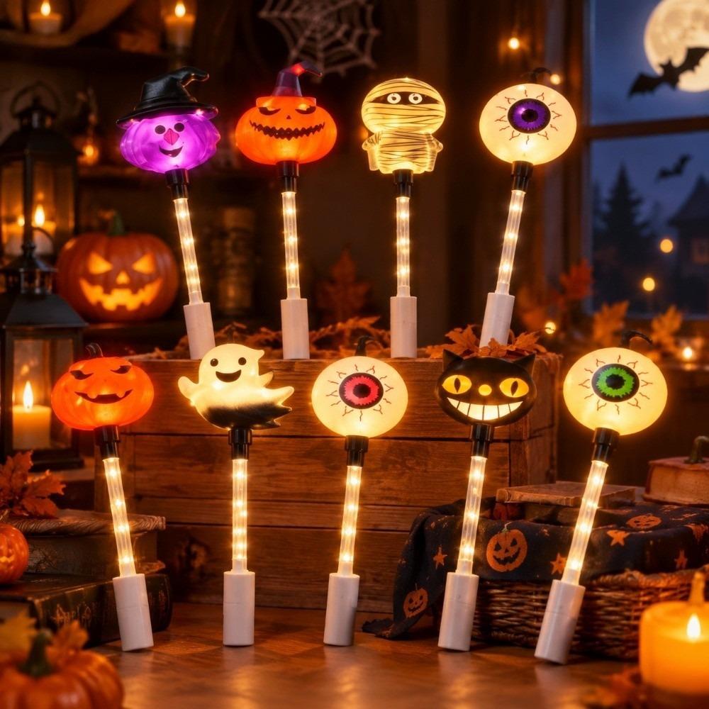 Ghost Handheld Glow Stick Pumpkin Halloween Decoration Lights Light Up Wand Indoor Decor