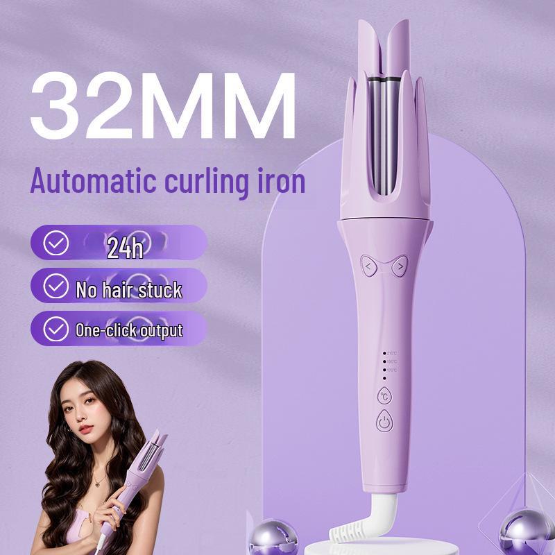 

Автоматическая плойка для завивки волос с отрицательными ионами 32 мм — бережный, создающий водную рябь и создающий крупные волны инструмент для укладки волос для женщин Beige