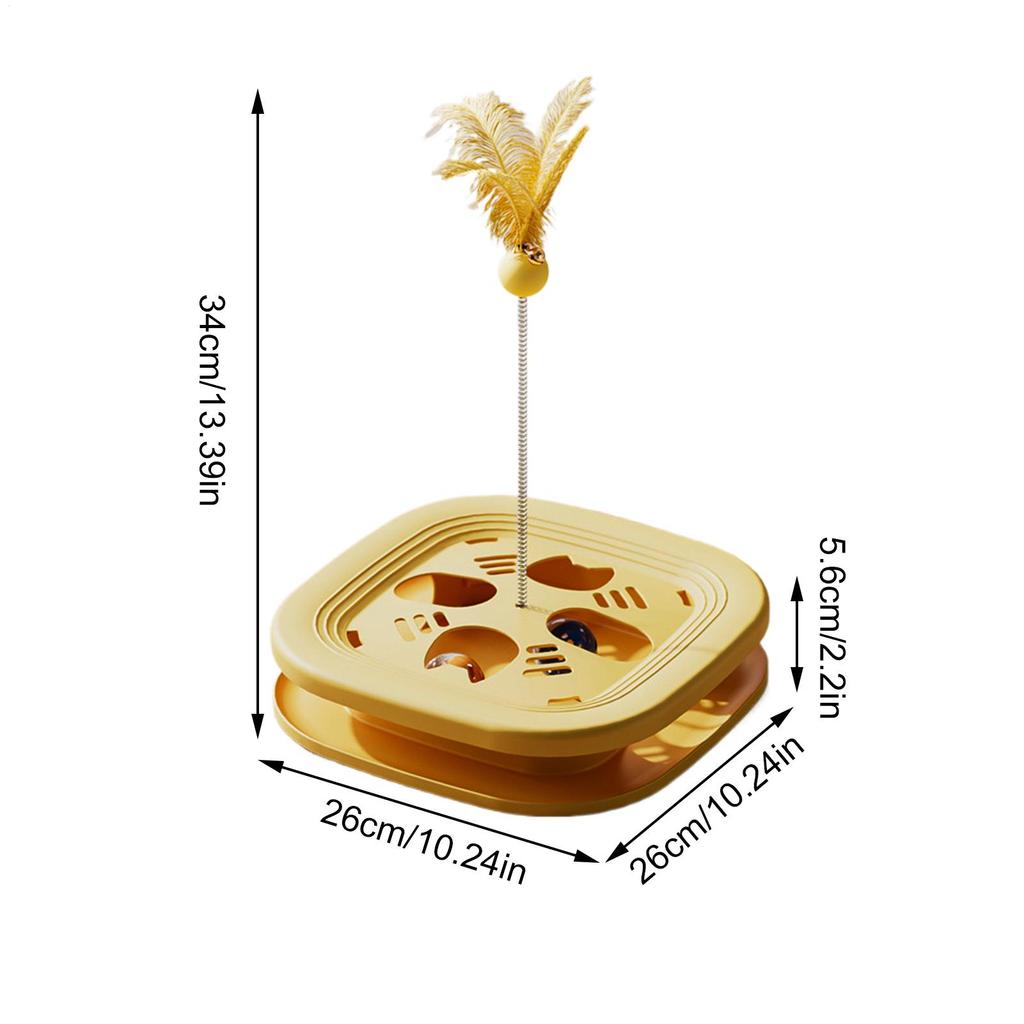 Interaktives Katzenspielzeug Anti-Rutsch Mit Federangel Stimulierendes Katzenspielzeug Puzzle-Spiele Für Kätzchen Indoor Bewegung Training Mental