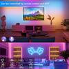 USB Colorful Flexible Light Strip with Neon Light Strip and Bluetooth Remote Control for Bedroom Living Room Party Decoration