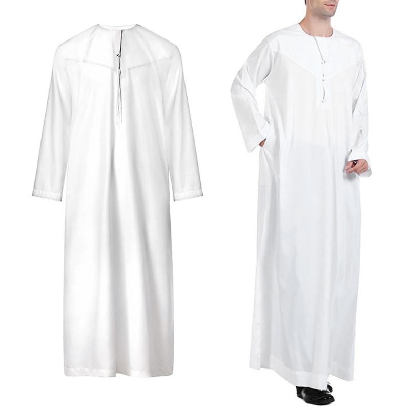 Mens Muslims Ramadans Dress Abaya Party Evening Gown Robe Prayer Garment Shirt