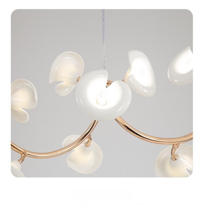 Modern Minimalist Ceramic Floral Lighting Designer Living Room Pendant Light