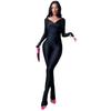 2024 Fall Women's European & American Style Off-Shoulder V-Neck High-Waist Casual Sports Suit