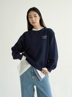 Eiwaioseutyudio Logo Oversized Sweatshirt_Navy