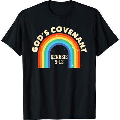 Regenbogen Gottes Bund Genesis 9_13 Bibel Christlicher Liebhaber T-Shirt(1)