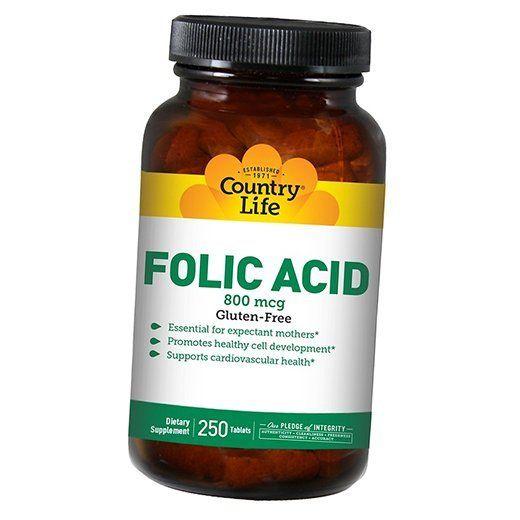 

Фолієва кислота, Folic Acid, Country Life 250таб (36124073) 250tab