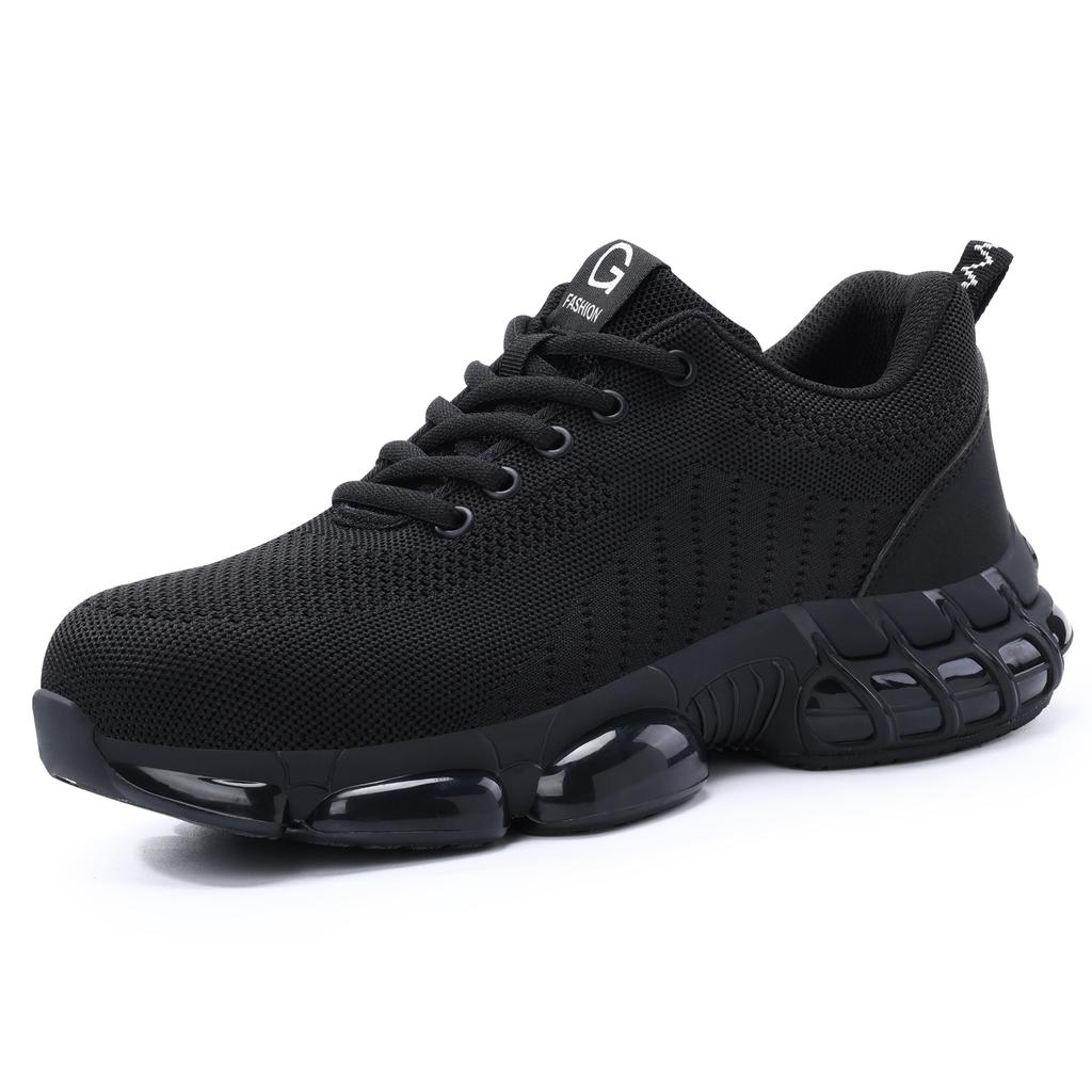 Rotating Button Safety Shoes Men Steel Toe Sneaker Air Cushion Working Footwear Man Puncture Proof Work Safety Boots Protective Shoes