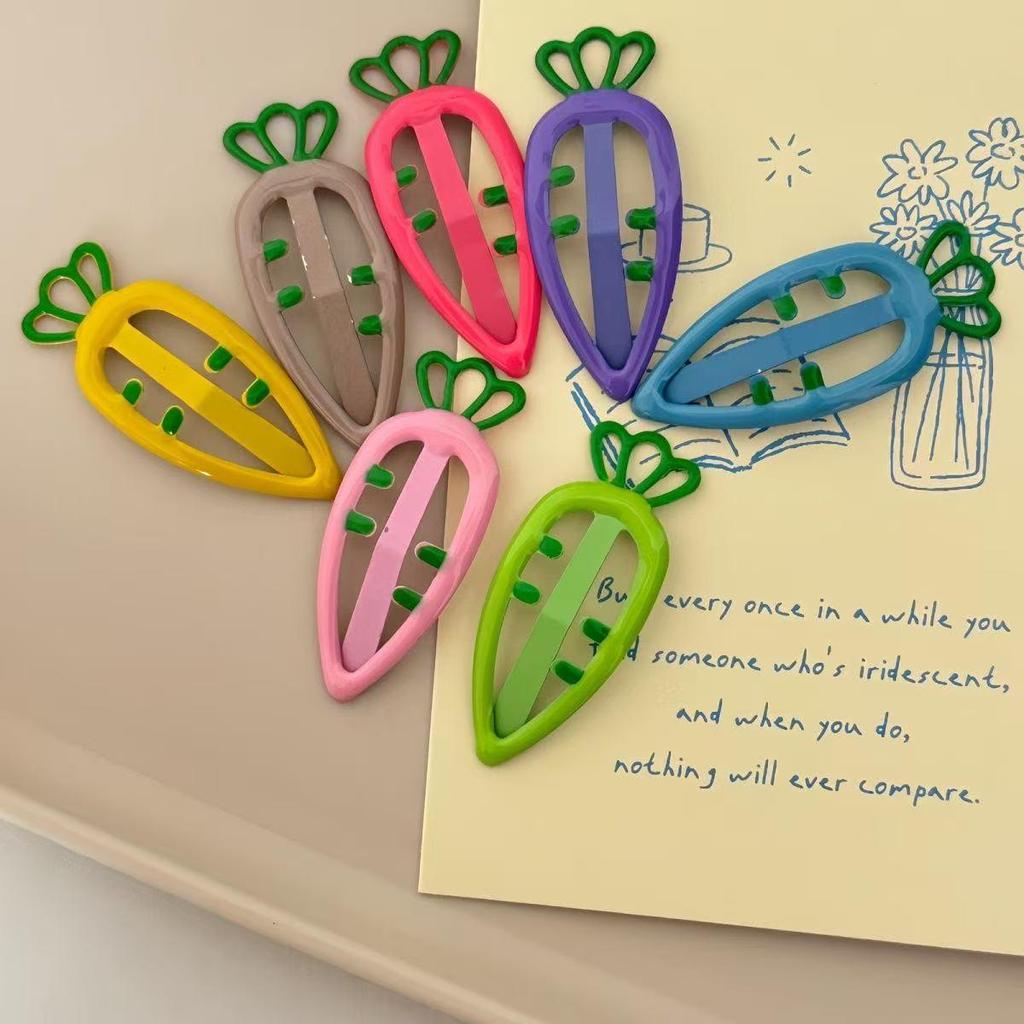 Cute Cartoon Carrot Hair Clip for Little Girls - Gentle On Hair, Colorful Dopamine Design