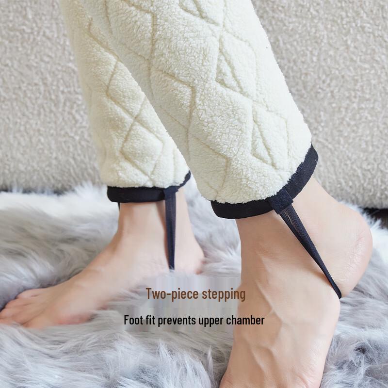 Yuzhaolin Women's 700g Silk Lamb Wool Lined Thermal Leggings