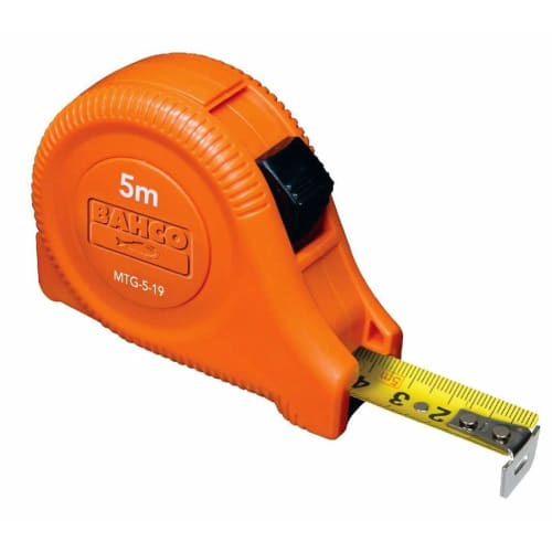 Bahco Convex Pocket Tape Measure, 5m Tape Length, MTG-5-19