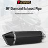 Motorcycle Modification Exhaust for CBR650, Z400, MT07, R3 - HF Diamond Carbon Fiber Tail