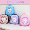Kids School Backpack With Oxford Fabric And Cat Pattern For Preschool Children