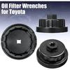 Oil Filter Wrench For Toyota, Lexus, Camry,Oil Filter Removal Tool For Runner, Tundra, Tacoma 2.5-5.7L Engine 64Mm 14 Flutes, Black Oil Filter Tool