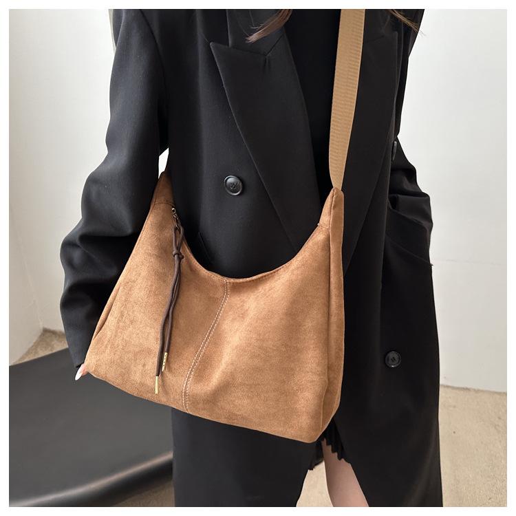 New Vintage Faux Leather Shoulder Bag for Women Retro Underarm Hobo Purse Large Capacity Tote Handbag