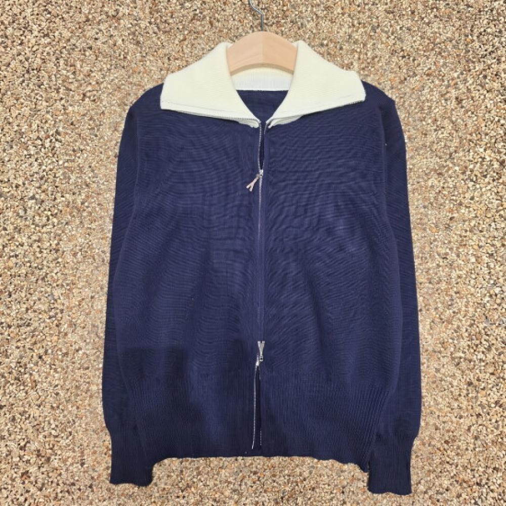 Shop Women S 2 Way contraSt Collar lS Knit Cardigan Navy 21dS Wcd260100