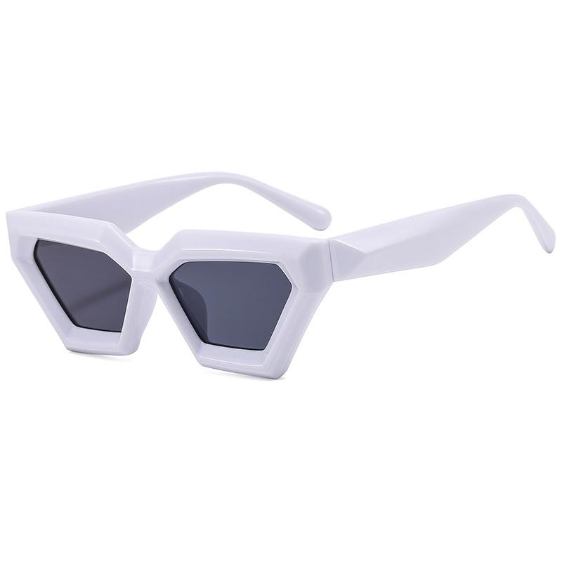 European and American fashion new thick-frame rhombus sunglasses irregular high-end sunglasses trendy sunglasses
