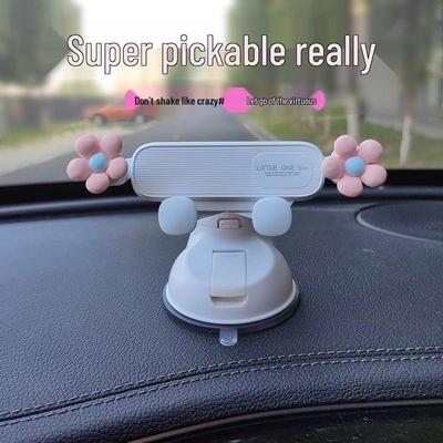 Auto Halterung Cartoon Saugnapf Handyhalter: Niedliches Armaturenbrett-Ornament