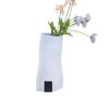 Contemporary Black & White Geometric Resin Vase for Home or Office Decor