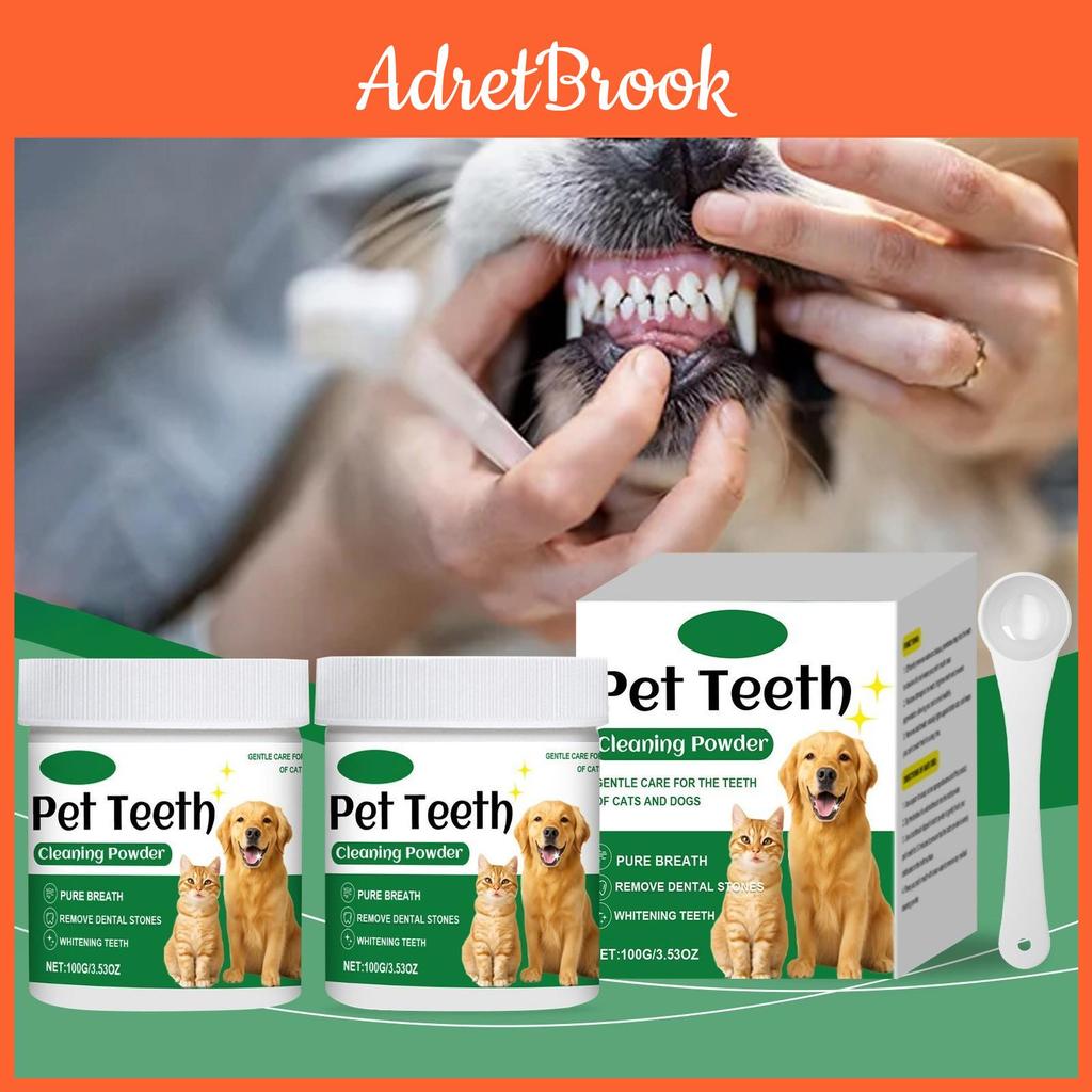 Powder Capacity Cleaning Pet Large 353 Oz Dog Cleaning Powder Fresh Breath Dog Care Improves Oral And Gastrointestinal Health