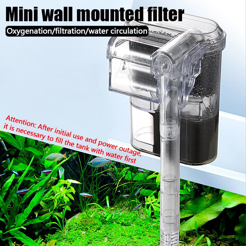 Závěsný filtr pro akvária USB zástrčka Mini akvarijní filtrační čerpadlo 250H/L Vhodné pro akvária do 30 cm, 2,5 W DC 5 V