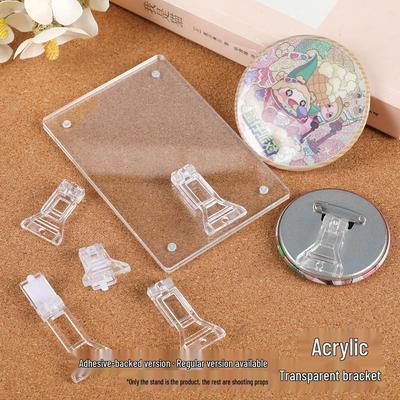 Clear Acrylic Badge Display Stand with Suction Base for Tinplate Badge Storage