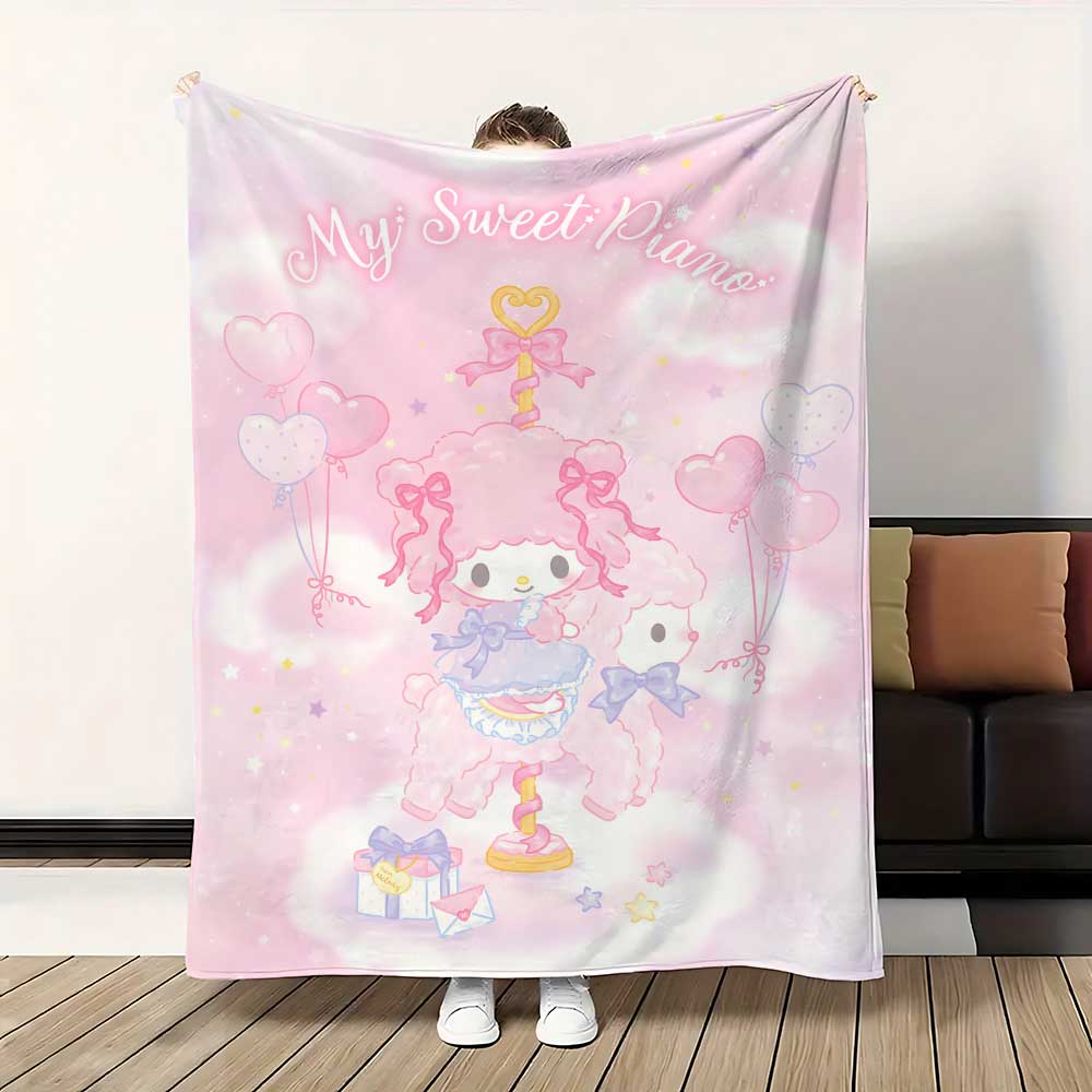 Couch Throw Blanket for Bed Kawaii Piano Bedroom Decoration Home Decorative Sofa Blankets Bedspread the Warm Winter Knee Double