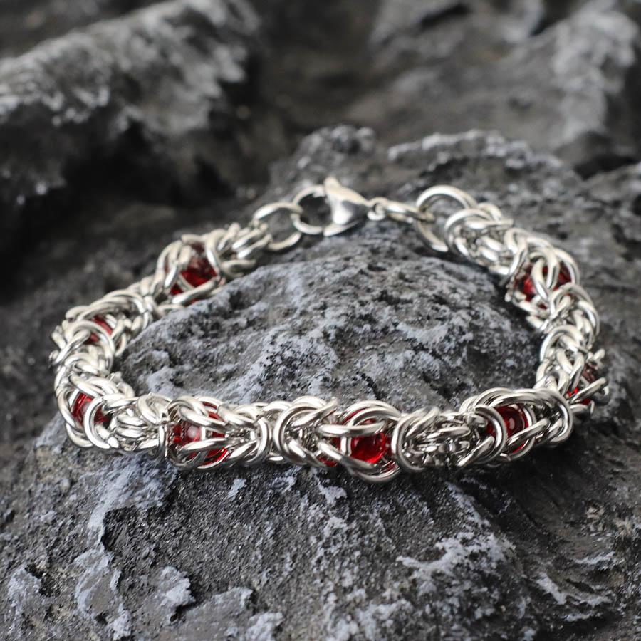 

Novel Stainless Steel Bracelet For Men Hiphop Rock Chain Link Chakra Braclet Meditation Jewelry Wrap Braslet Pulsera Homme Joias красный