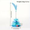 2025 pattern Artificial Feather Cat Rotating Toy Interactive Fun Toy, 3-Layer Rotating Tower with Three Small Balls and Feathers