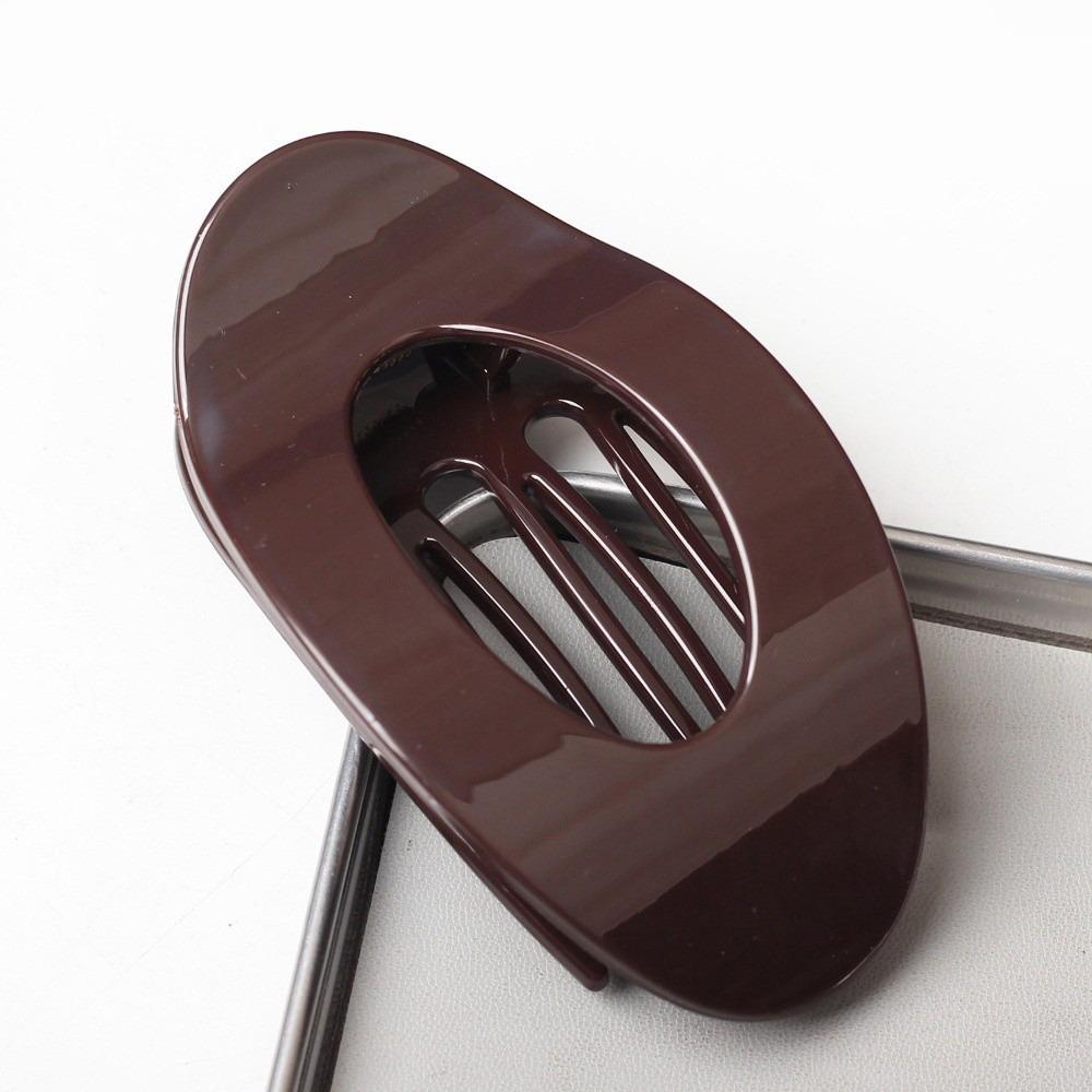 Korean Style Oval Hair Clips Curved Leopard Duckbill Clip Acrylic Hairpin Women