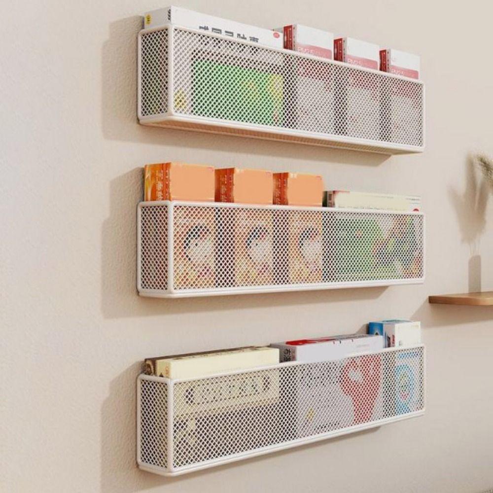 Metal Picture Book Sorting Rack Ultra Narrow Art Bookshelf Picture Book Organizer  Behind The Door