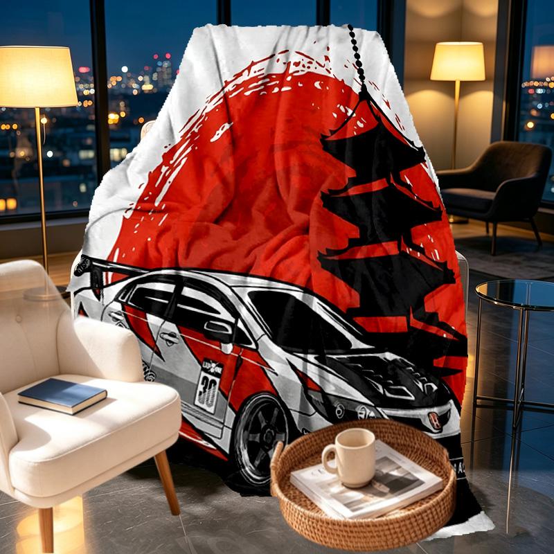 Honda Print Decke - Weich & Bequem, für Schlafzimmer, Reise, Sofa, Heimdekoration - Geburtstags-Weihnachtsgeschenk für Freund