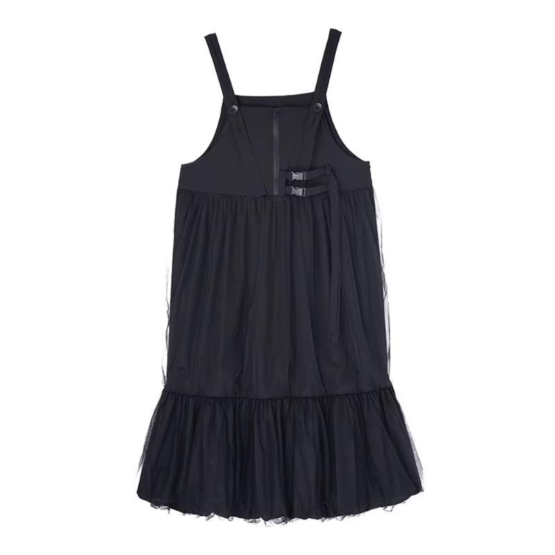 

Xitao Платье из марли однотонное на бретелях HQQ2494 One Size чёрный