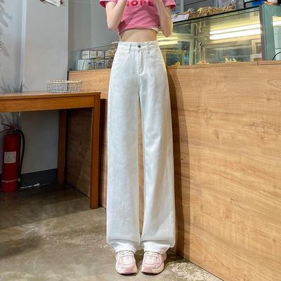 Schlagjeans für Damen, modische Jeanshose mit weitem Bein, hohe Taille, bequem