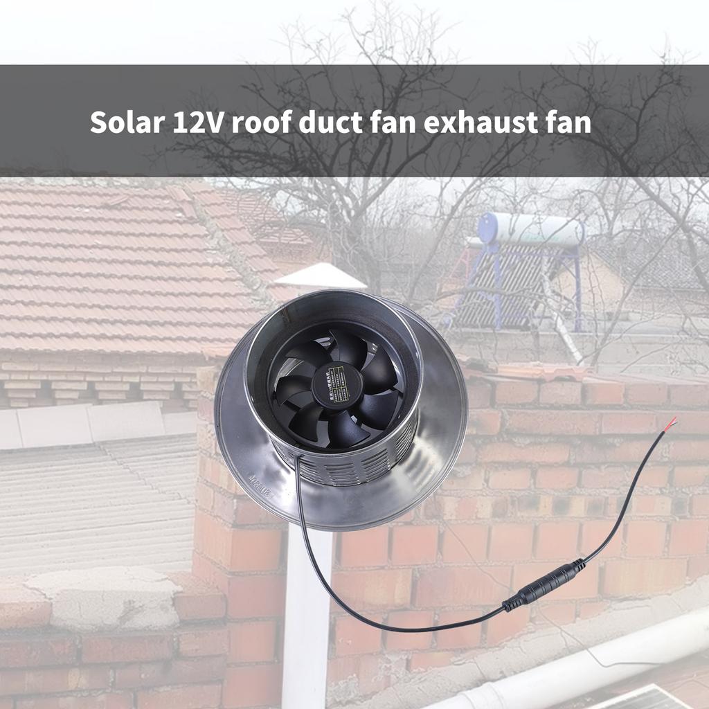 12V Solar Exhaust Fan Mini Ventilator Solar Panel Powered Fan Air Extractor for Dog Chicken House Greenhouse Fan