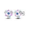Orstarry S925 Silver Earring Exquisite Floral Ear Stud Flower Earrings Fashion Jewelry For Women Birthday Gift