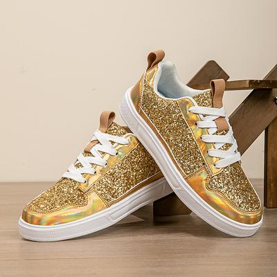 Mode Gold Sneakers Damen Casual Vulkanisierte Schuhe Atmungsaktive Designer Luxus Board Schuhe Damen Trend Zapatillas