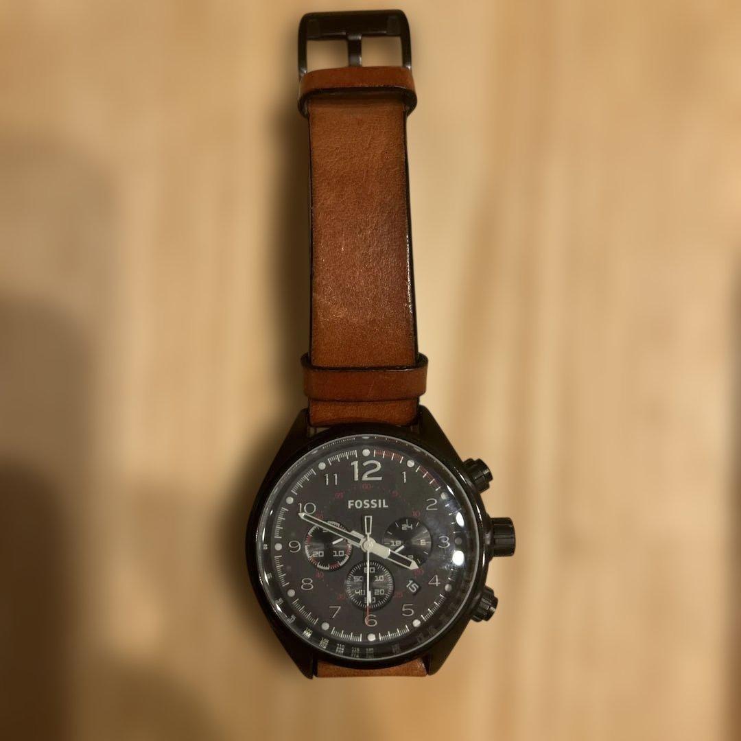 Used FOSSIL Chronograph Watch Black/Brown