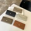 Wallet Women'S Leather Lychee Pattern Long Wallet Bag Fashion Contrast Color Clutch Bag Cowhide Wallet