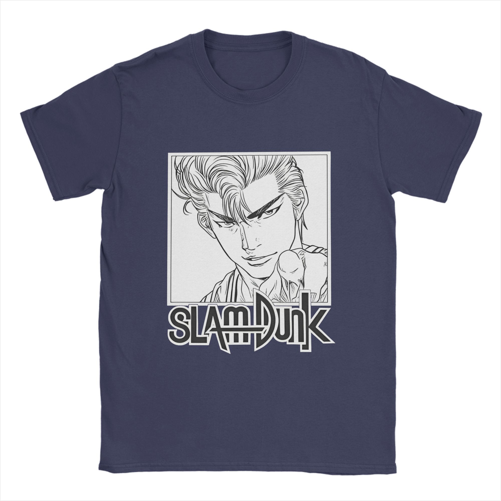 

Баскетбольная футболка Slam Dunk Летняя Футболки в стиле хип-хоп Мужская Хлопок Круглый вырез Одежда оверсайз Короткий рукав Y2K Ретро Топы 4XL