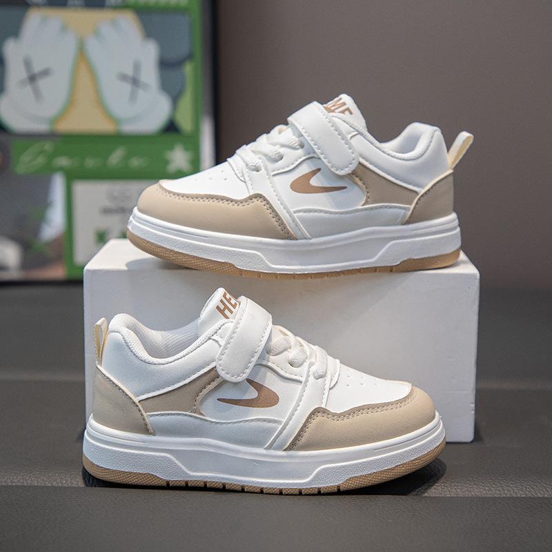 

Girls shoes autumn 2025 new leather waterproof children s sports shoes medium and older children s Korean version of girls low-top board shoes 37