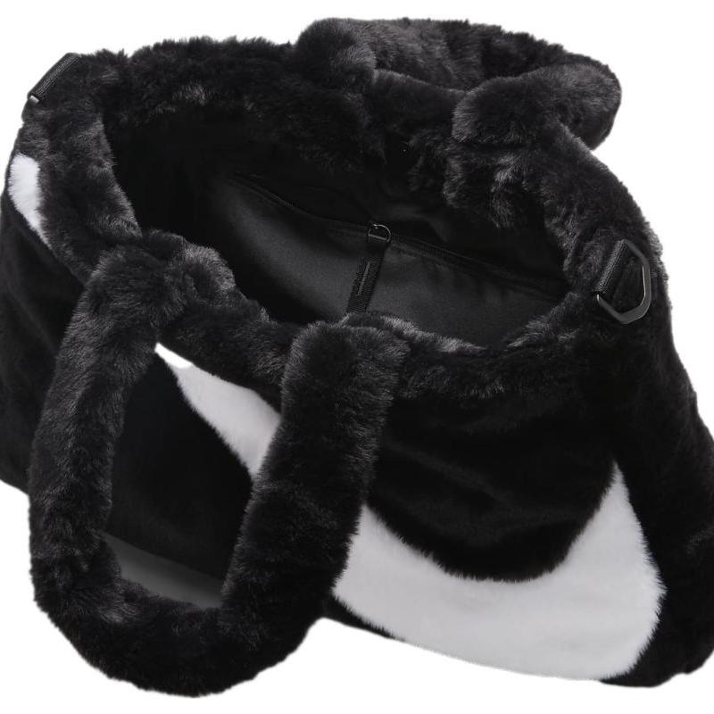 Nike Sportswear Faux Fur 10L Tote Bag Black Casual FB3050-010